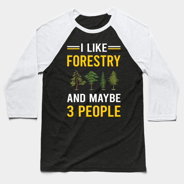 3 People Forestry Baseball T-Shirt by Bourguignon Aror